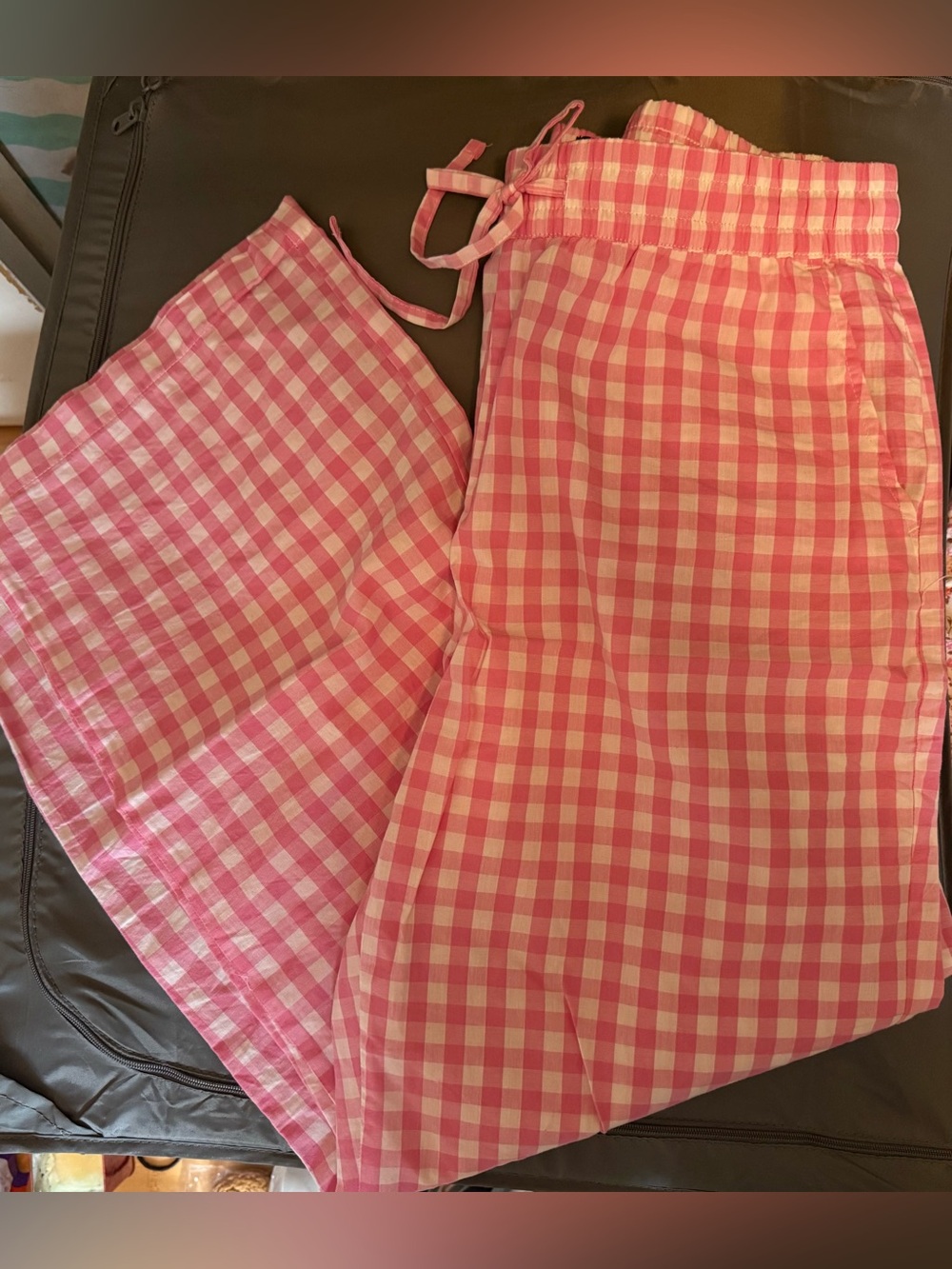GAP Pink and White Gingham pajama pants